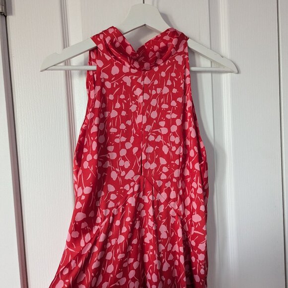 NWT Red floral dress Zara, size M - Picture 4 of 8